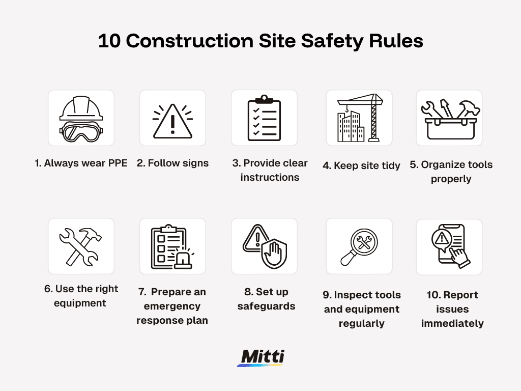 10 Construction Site Safety Rules