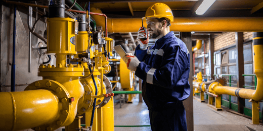 An inspector checking the organization's EHS standards