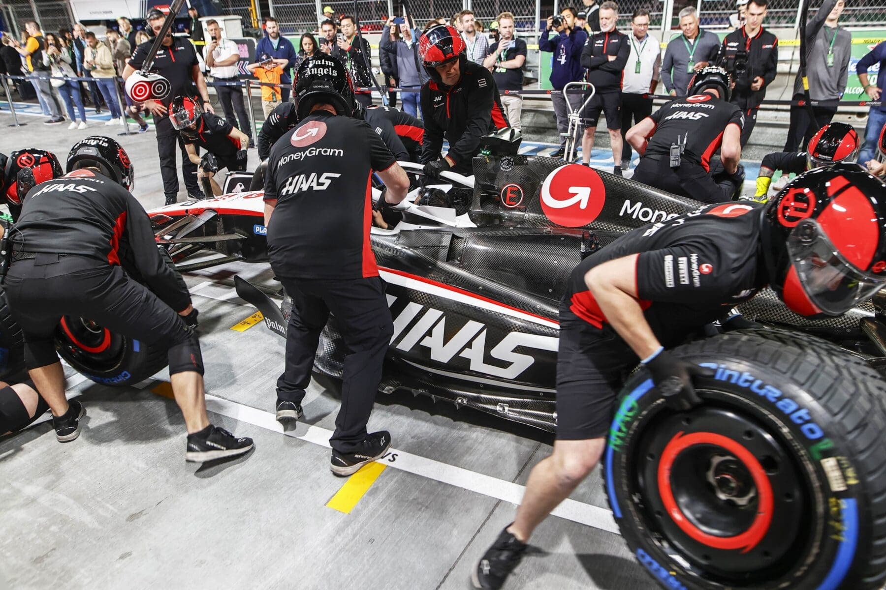 Haas team at work