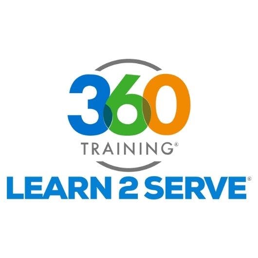 California food handlers certificate - Learn 2 Serve by 360Training logo