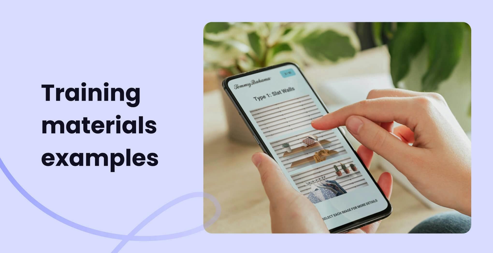 Training materials examples