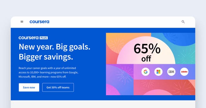 Coursera homepage