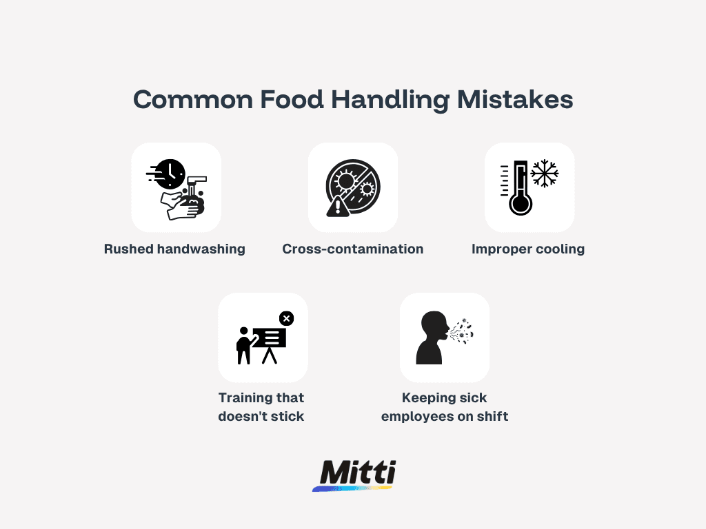 Common food handling mistakes and how to fix them infographic