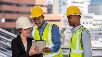 construction team applying tqm principles at work