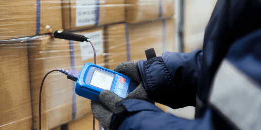 Inspector observing proper cold storage management