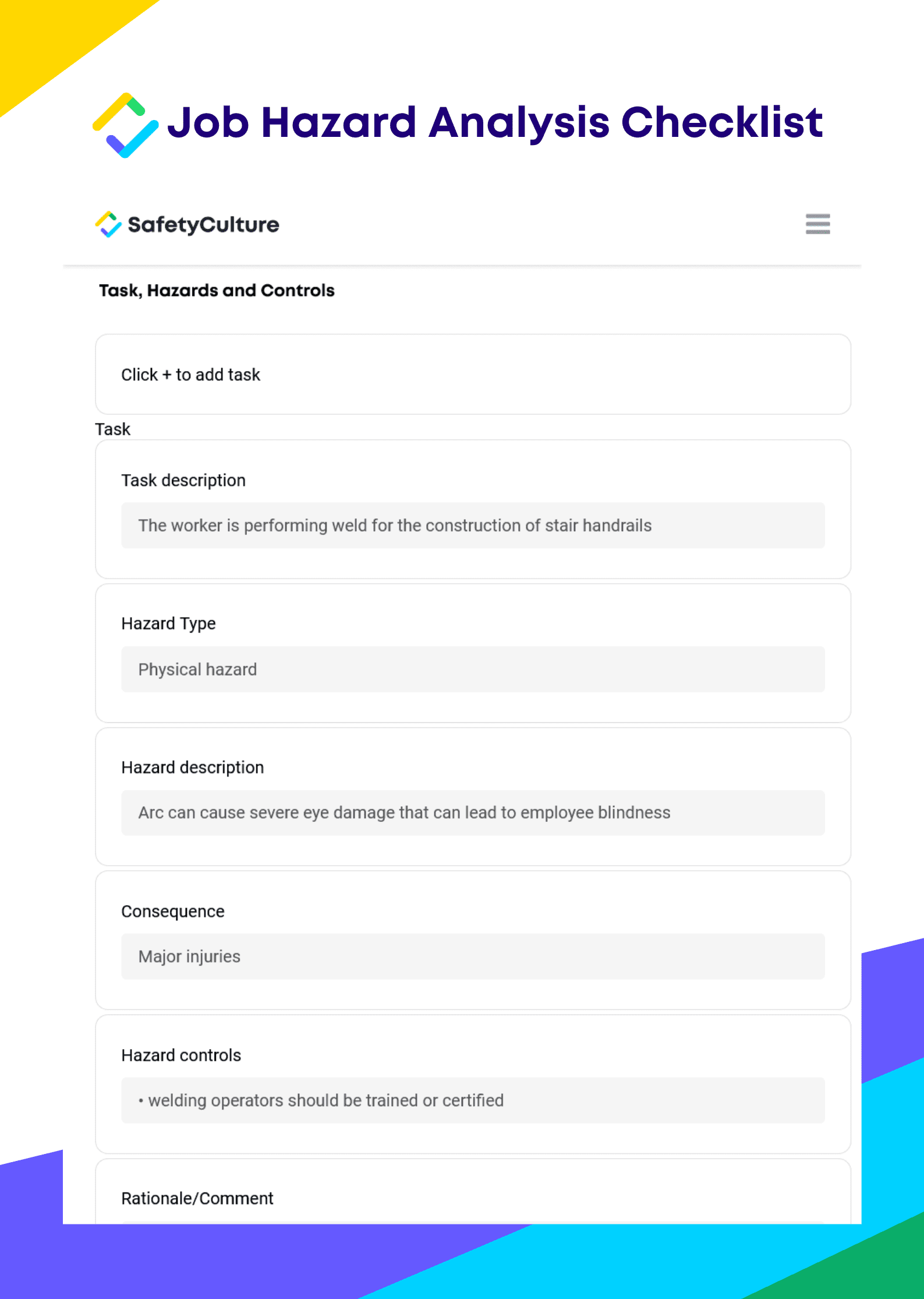 Job Hazard Analysis Checklist