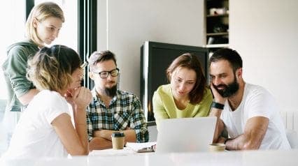 people using the waterfall methodology in a discussion