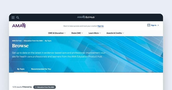 AMA Ed Hub homepage