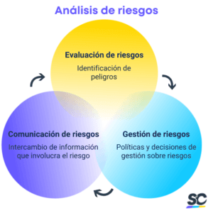 infografía de análisis de riesgos con componentes