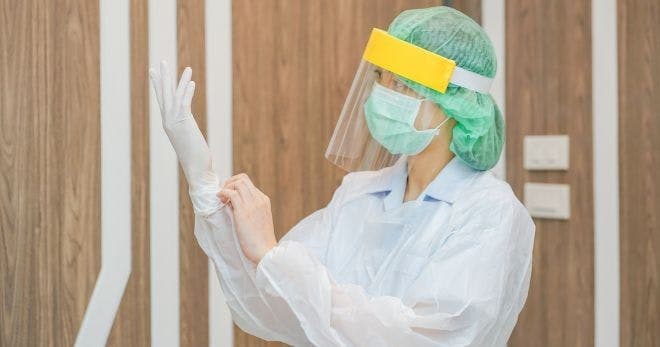 healthcare worker wearing PPE