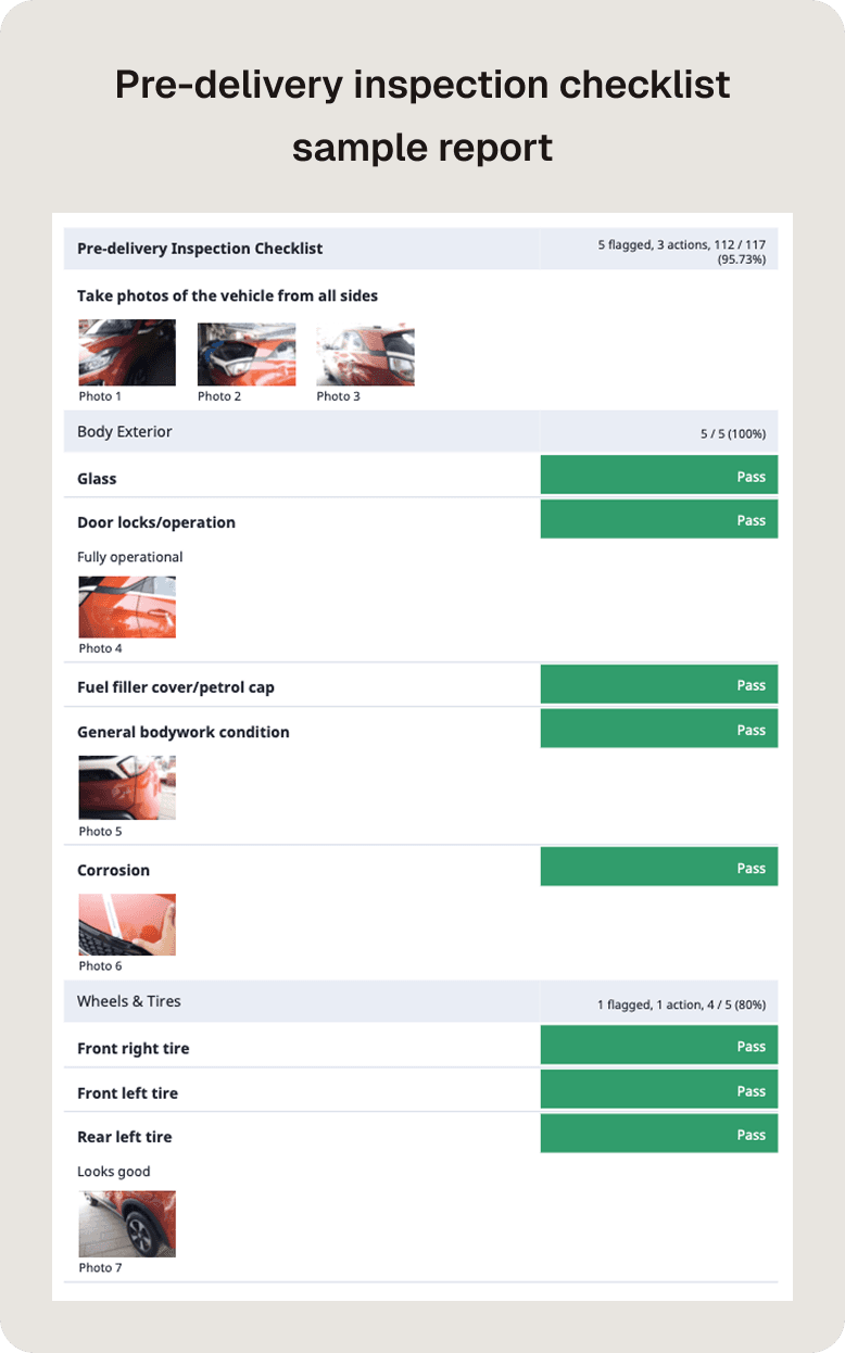 Service Delivery Guide Example Free Pre-delivery Inspection Checklist | PDF | Mitti (by SafetyCulture)