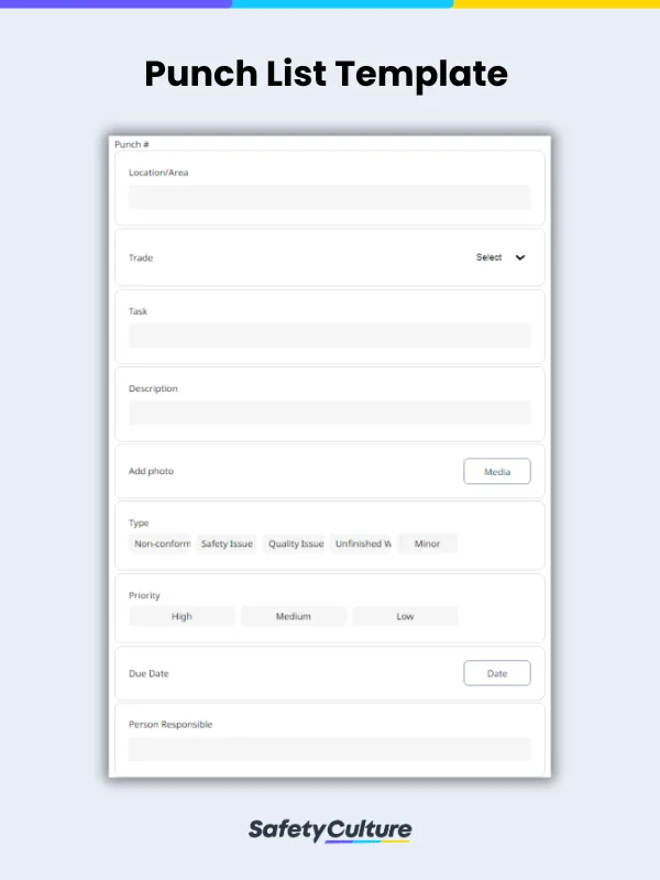 Punch List Template